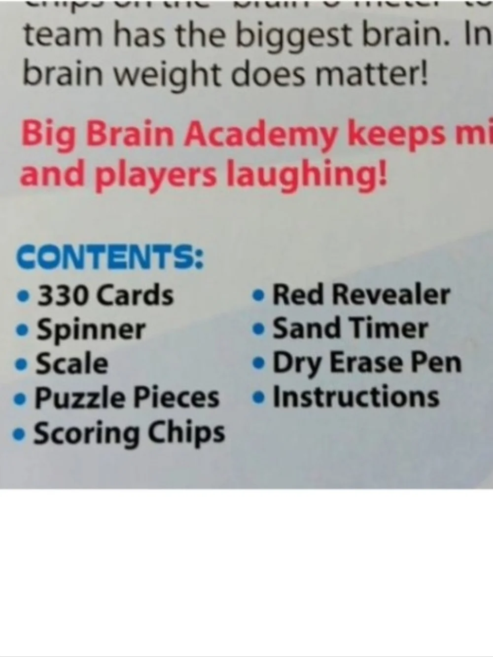 Big Brain Academy Board Game, University Games | EUC | Ages 8+ Players 2+